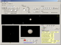 Окно программы Jupiter 2. Спутники Юпитера