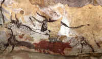 Изображение Плеяд над головой быка в пещере Ласко